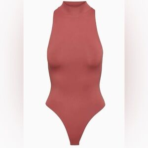 Aritzia Babaton Contour Racerback Mock Neck Bodysuit in Burgundy